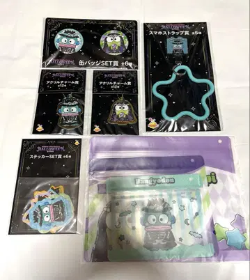 6세트 한교동, 개굴씨 산리오 Happy 복권 스마트폰 아크릴