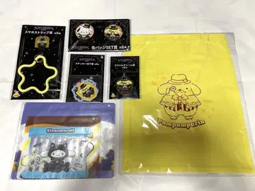 6세트 폼폼푸딩 산리오 Happy 복권 스마트폰 토트백