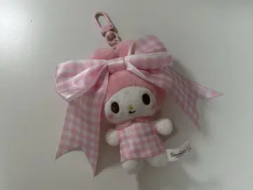 마이멜로디 리본 공주 시크릿 마스코트 키링 깅엄 체크