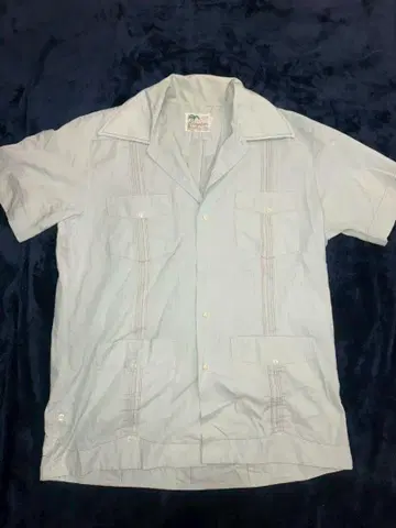GUAYABERA 빈티지 자수 쿠바 셔츠