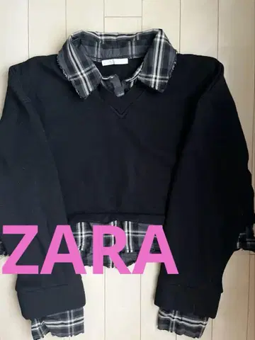 ZARA 레이어드 스타일 프레피 트레이닝복 S