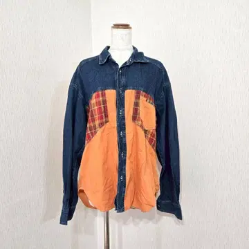 GOLD DENIM SWINGER 이탈리아제 데님 x 오렌지 절개 셔츠