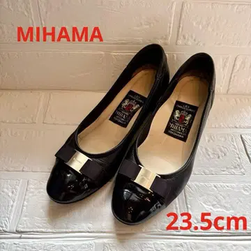 MIHAMA 모토마치 요코하마 펌프스 블랙 23.5cm 일본제