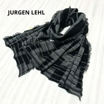 요건 레일 JURGEN LEHL 스톨 머플러 숄 울 블랙