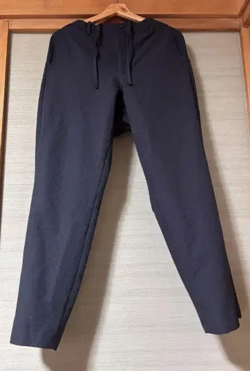 무인양품 바람 통하는 스트레치 사커 노턱 팬츠 블랙 L