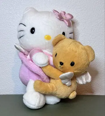 [ 골동품 ] 엔젤 키티 타이니 참 곰 봉제 인형