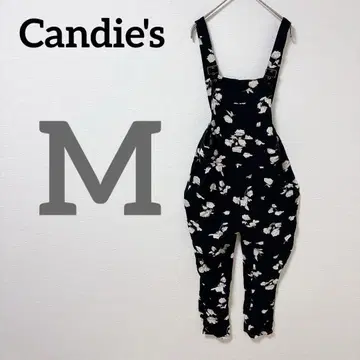 Candie's [ M ] 꽃무늬 살로펫 올인원 블랙 캔디즈