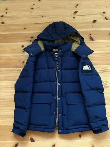 camp7 네이비 다운 자켓 후드 부착(탈부착 가능)