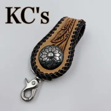 미사용 KC's  키링 가죽 엠보 키링
