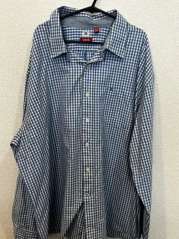 IZOD 구제 의류 긴팔 셔츠 스카이블루