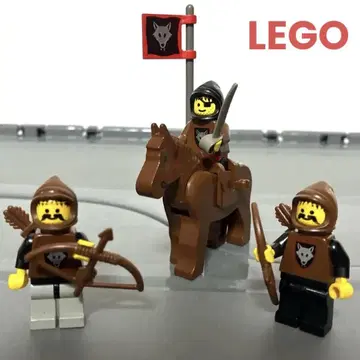 정품 LEGO 울프 도적단 미니 피규어 브라운 말