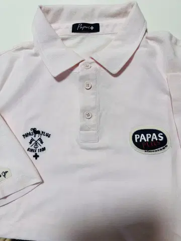 PAPAS 핑크 피케 셔츠
