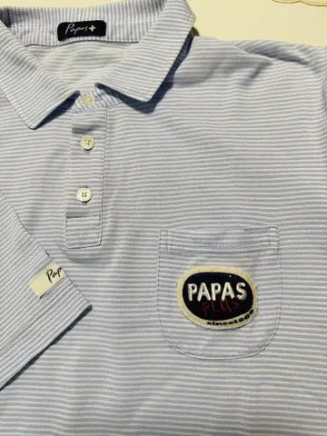 PAPAS 스트라이프 피케 셔츠
