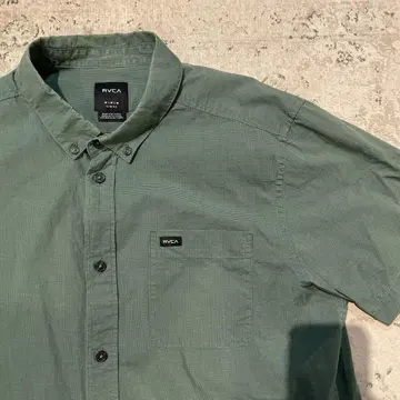 RVCA 그린 숏 슬리브 셔츠 M