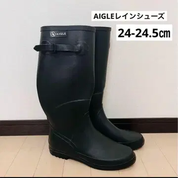 AIGLE 레인슈즈 블랙 24-24.5cm (38)
