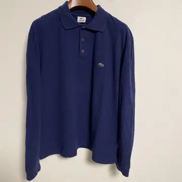 LACOSTE 라코스테 네이비 긴팔 피케 셔츠 XXL