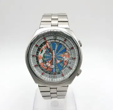 EDOX 지도 디자인 시계 스테인리스