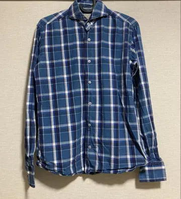 ORIAN DENIM DIVISION 긴팔 셔츠 블루 체크