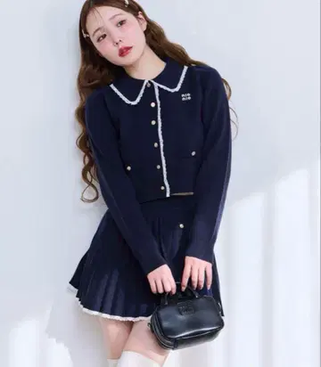 나이스 클랍 니트 셋업 네이비