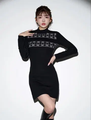 다리치 원피스 블랙