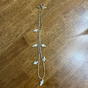 MaisonSpecial Cross Pearl Beads Necklace