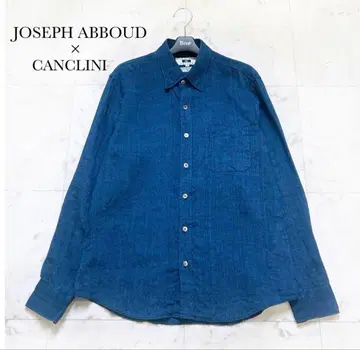 JOSEPH ABBOUD CANCLINI 린넨 긴팔 셔츠 블루 린넨