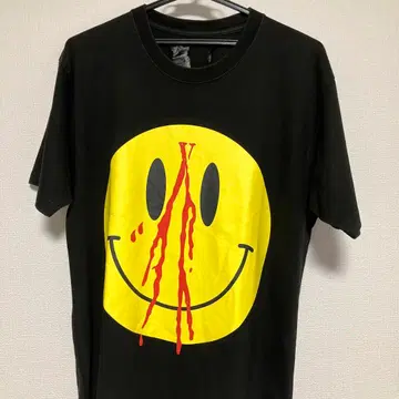 VLONE 스마일리 페이스 혈액 디자인 T셔츠