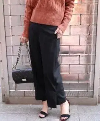 NOBLE 노블 울 소니 사이드 슬릿 팬츠 36 블랙