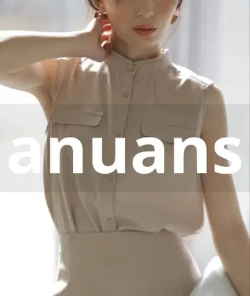 거의 미사용 anuans 슬리브리스 블라우스 FREE 베이지 여성용