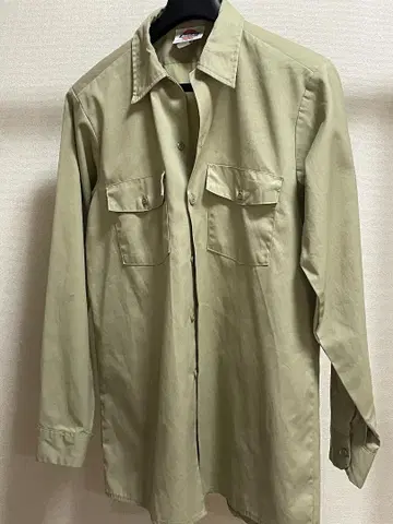 Dickies 베이지 긴팔 셔츠