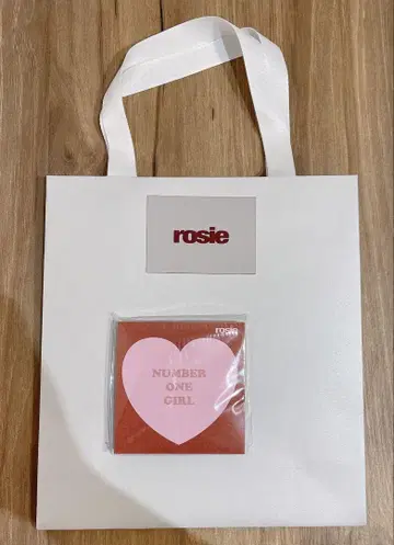 rosie 하트형 메모 용지 + 쇼핑백 (쇼퍼) 포함