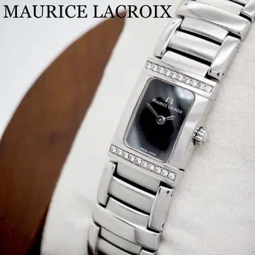 282 모리스라크로와 여성용 다이아몬드 스퀘어 실버 시계