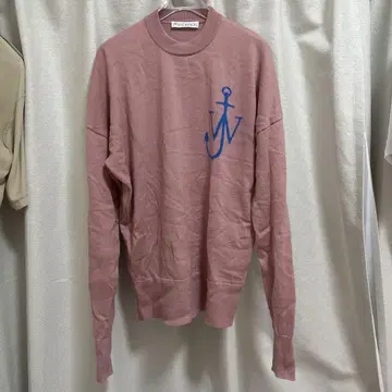 JW ANDERSON 핑크 닻 자수 긴팔 니트