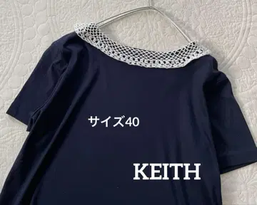 미사용품 KEITH 고급 소재 레이스 옷깃 2way 신축성 있음 워셔블