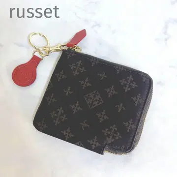 russet 러셋 미니 지갑 코인 케이스 L자 지퍼 다크 브라운