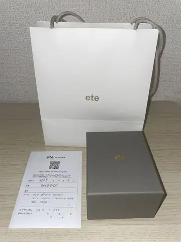 ete 리본 모티브 목걸이