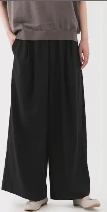 무인양품 나메라카 리오셀 혼방 이지 와이드 팬츠