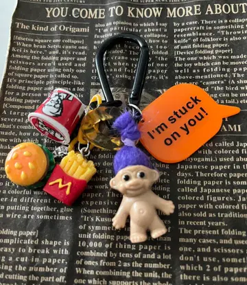 주렁주렁 키링 요정 인형 패스트푸드 감자 햄버거