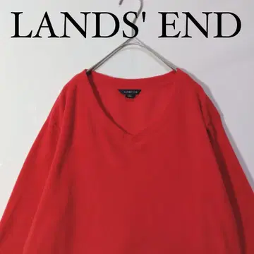 LAND'S END 랜즈 엔드 플리스 맨투맨 트레이닝복 XL 레드