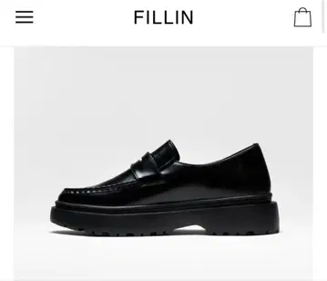 FILLIN UNOS 로퍼 가죽 통굽 천연 가죽 캠퍼 부츠 새상품급
