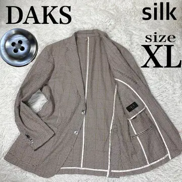 닥스 시어서커 체크 무늬 실크 95% 사이즈 XL