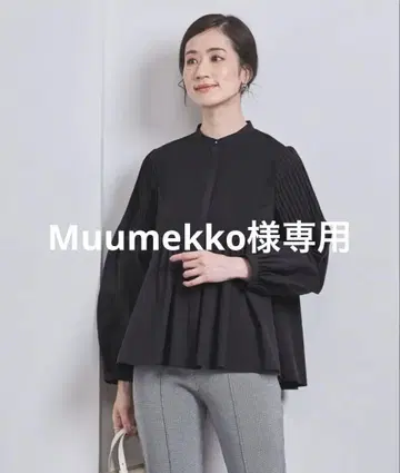 UNITED ARROWS 엠보싱 핀턱 롱 슬리브 블라우스