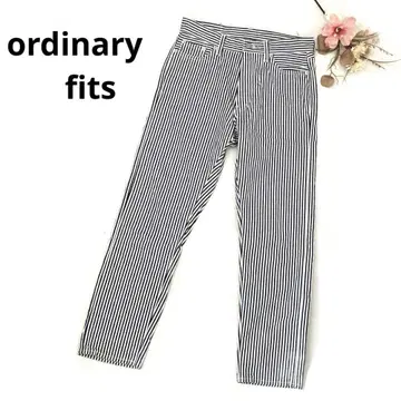 ordinary fits 데님 팬츠 스트라이프 히코리 코튼