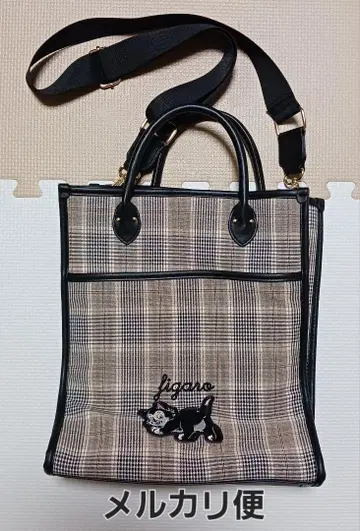 아코모데 디즈니 피노키오 피가로 클래식 체크 토트백