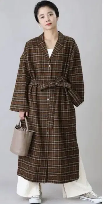 Pendleton 체크 무늬 롱 코트