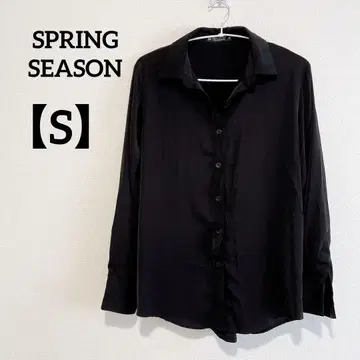 SPRING SEASON 블랙 긴팔 셔츠 [ S ]