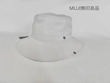 새상품 미사용 MUJI 무인양품 아웃도어 햇 화이트/그레이 계열