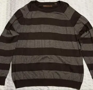PERRY ELLIS 와이드 보더 무늬 니트 스웨터