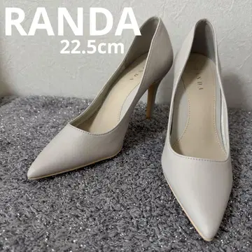 [ RANDA ] 걸을 수 있는 슬림 레그 펌프스 베이지 22.5cm
