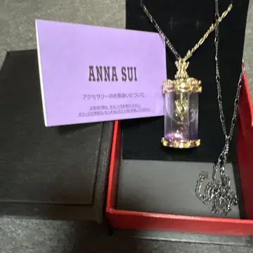 ANNA SUI 펜던트 목걸이 골드 퍼플